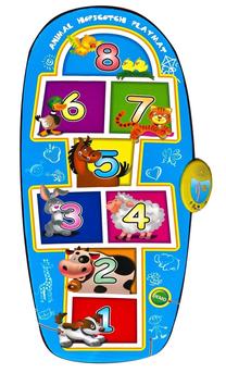 Žaidimų kilimėlis Gerardo's Toys Animal Hopscotch Mat, 138 cm x 59 cm, įvairių spalvų