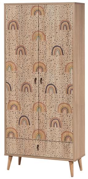 Skapis Kalune Design City Rainbow, daudzkrāsaina, 45 cm x 80 cm x 190 cm