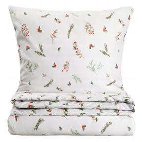 Kalėdinis patalynės užvalkalų komplektas Homla Natale 753305, baltas/raudonas/žalias, 160 x 200 cm