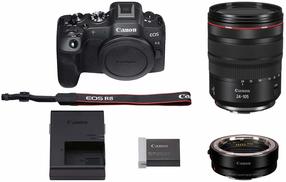 Беззеркальная камера Canon EOS R8 + RF 24-105mm f/4L IS USM + Mount Adapter EF-EOS R, черный цв.