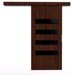 Balsts Forli, bīdāmām iekšdurvīm, 205 cm, melns krās./tumši brūna krās.