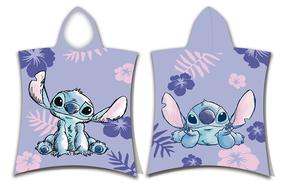 Pončo Lilo and Stitch, rozā krās./violeta krās./gaiši zila krās., 115 cm x 50 cm