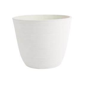 Puķu pods Domoletti 13D25, spw, Ø 25 cm, balta krās.