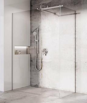 Dušo kabina Ravak Walk-In GW9W10C0SZ1, stačiakampė, be padėklo, 100 cm x 70 cm x 200 cm, skaidri sp./chromo sp./grūdintas
