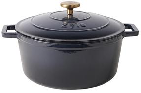 Emalēts čuguna katls Zyle ZY020DGKI, Ø27 cm, 6 l, melna krās.