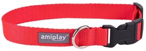 Antkaklis šunims Amiplay Popular, raudona sp., 200 - 350 mm x 15 mm, S