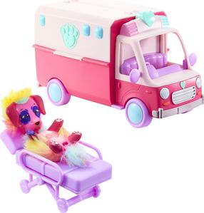 Žaislinė figūrėlė, su priedais Moose Toys Little Rescue Scruff A Luvs Ambulance, rožinė sp.