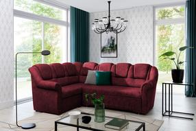 Kampinė sofa Lord II Dora 63, raudona sp., dešininė, 190 x 243 cm x 105 cm