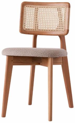 Valgomojo kėdė Kalune Design Punto 4453 974NMB1846, matinė, ąžuolo sp./smėlio sp., 46.5 cm x 43 cm x 80 cm
