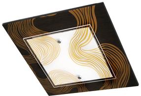 Lampa plafons Candellux Lighting Morena, E27, 2 x 60 W, krāsaina / brūna krās.