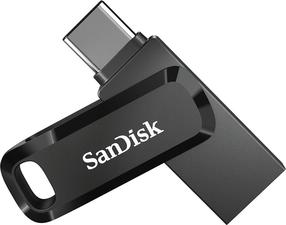 USB atmintinė SanDisk Ultra Dual Drive Go, juoda sp., 128 GB