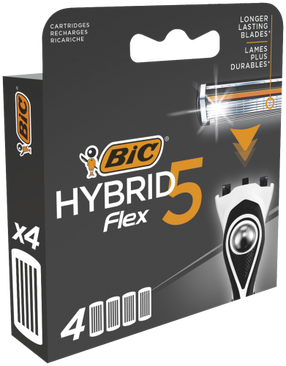 Skuvekļa asmenis Bic Hybrid Flex 5, 4 gab