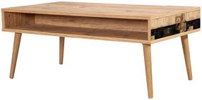 Kavos staliukas Kalune Design Viva 764, ruda sp./juoda sp., 110 cm x 60 cm x 45 cm