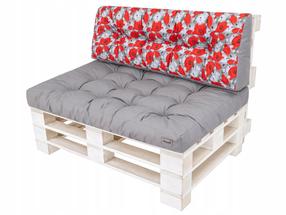 Āra mēbeļu spilvenu komplekts Hobbygarden Leo LE2PZM5, sarkana krās./pelēka krās., 120 x 80 cm