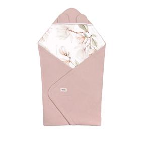 Bērnu sega-aploksne Lionelo Travel Swaddle, rozā krās./brūngans krās.