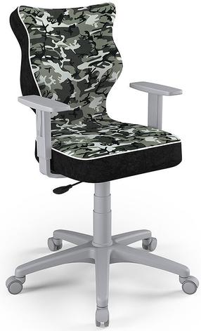 Vaikiška darbo kėdė Duo Size 5 ST33, 40 x 37.5 x 100 cm, juoda sp./žalia sp./pilka sp.