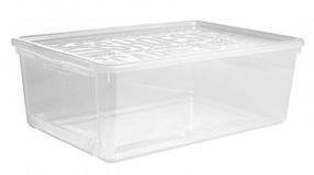 Uzglabāšanas kaste ar vāku, paredzēts uzglabāšanai Plast Team Basic Box 19880202, caurspīdīga krās., 25.8 x 39 x 13.3 cm