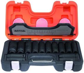 Sukimo įrankių rinkinys Bahco Deep Hexagon Impact Sockets Set, HEX, 10 - 27 mm, 1/2"