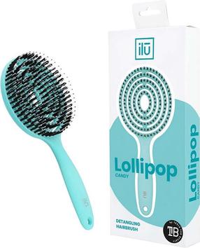 Matu ķemme Ilu Lollipop #Ocean, gaiši zila krās.