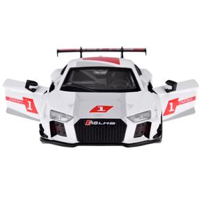 Rotaļu sacīkšu automašīna MSZ Audi R8 LMS ZA4609, balta krās.