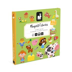 Magnetraamat - pusle Janod Magneti Stories The Farm, roheline v., 30 tk