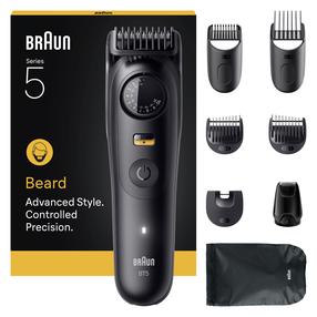 Bārdas trimmeris Braun 5 BT5560, li-ion, melna krās.