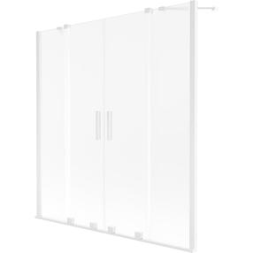 Vonios sienelė Mexen Velar Duo, 160 cm x 150 cm, white sp./matinis