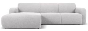 Kampinė sofa Micadoni Home Molino Boucle, šviesiai pilka sp., kairinė, 250 x 170 cm x 72 cm