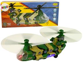 Žaislinis sraigtasparnis Lean Toys Military Helicopter 10040, žalia sp.