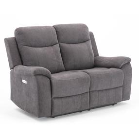Sofa-reklaineris Home4you Milo 2, pilka sp., 96 x 155 cm x 103 cm