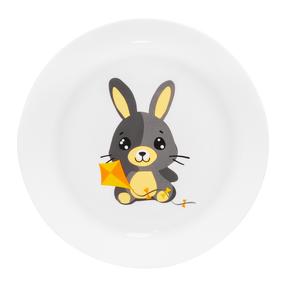 Šķīvīši Ambition Junior Betty And Bunny, 1 g., 19.2 cm, porcelāna, balta krās./dzeltena krās./pelēka krās.