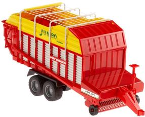 Žaislinė priekaba Bruder Jumbo 6600 Profiline Forage Trailer 2214, 1:16, raudona sp.