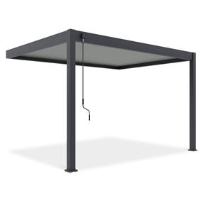 Pavėsinė Pergola Elegance Wall, 400 x 256 cm, antracito sp./šviesiai pilka sp.