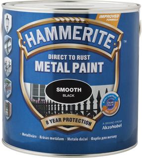 Emaliniai dažai, universalūs/metalo konkstrukcijoms, apsaugant nuo korozijos Hammerite Metal Paint, pusiau blizgus, 0.75 l, juoda sp.