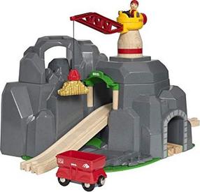 Игрушечный поезд с туннелем Brio Worl Crane & Mountain Tunnel 33889, многоцветный