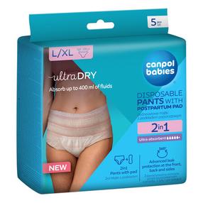 Послеродовые трусики Canpol Babies Ultra Dry, белый цв., -, L/XL, 5 шт.