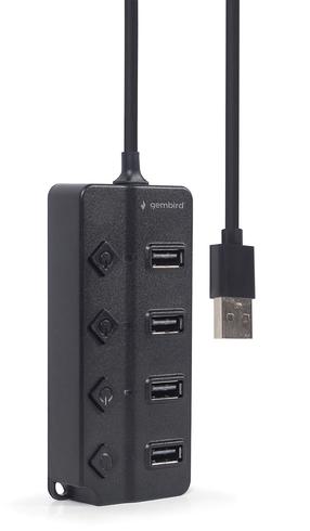 USB jaotur Gembird UHB-U2P4P-01, 80 cm