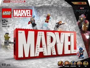 Konstruktors LEGO® Marvel MARVEL logotips un minifigūras 76313, 931 gab.