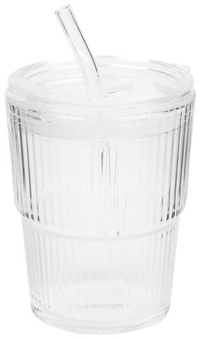 Kõrrega klaas Homla Embo Groove, klaas, 0.4 l