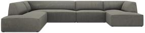 Угловой диван Micadoni Home Ruby Panoramic 7 Seats, серый цв./песочный цв., левый, 366 x 273 см x 69 см