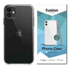 Telefono dėklas Fusion, skaidri sp., Apple
