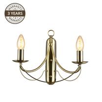 Šviestuvas sieninis Domoletti Mariana MB122-2, E14, 2 x 60 W, nėra gaubto / žalvario sp.