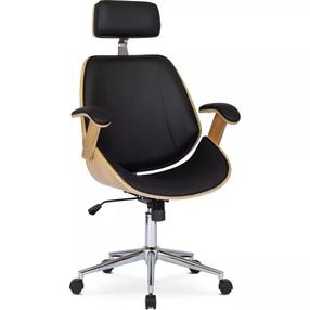Darbo kėdė Fabian, 70 x 65 x 121 - 129 cm, juoda sp./rusva sp.