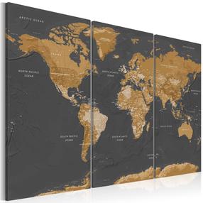 Reprodukcija Artgeist World Map: Modern Aesthetics HK6354-DKX, 120 cm x 80 cm