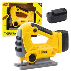 Rotaļu meistara instruments, finierzāģis Tegole Power Tools Saw Up And Down, dzeltena krās.