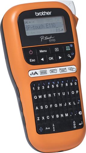 Etikečių spausdintuvas Brother PTE110VP, 400 g, oranžinė sp.