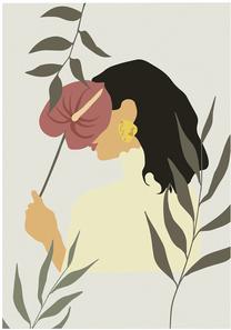 Foto paveikslas Woman With A Flower, 50 cm x 70 cm