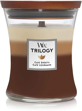 Свеча, ароматическая WoodWick Cafe Sweets, 65 час, 275 г, коричневый цв.