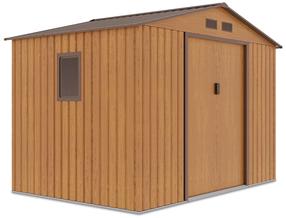 Sodo sandėliukas Hudson, 191 cm x 277 cm x 202 cm, ruda sp./juoda sp.