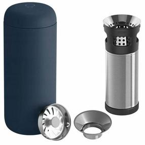 Термо-кружка Fellow Carter Infuser Set, 0.473 л, серебристый цв./темно-синий цв.